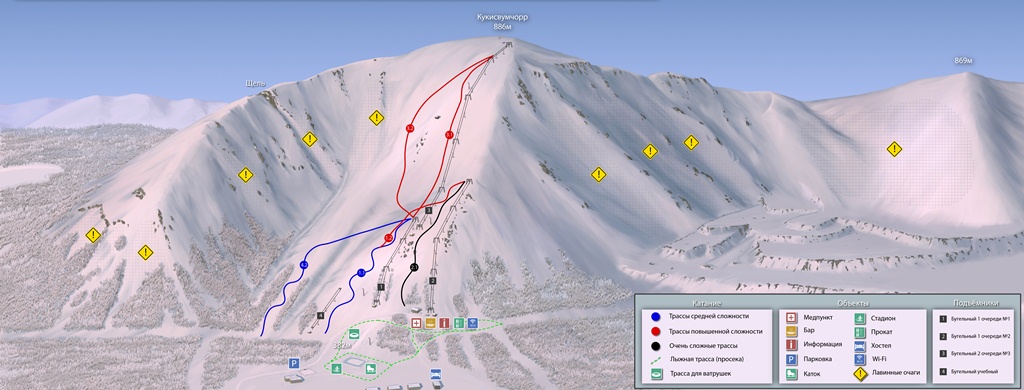 Большой вудъявр горнолыжный курорт схема трасс